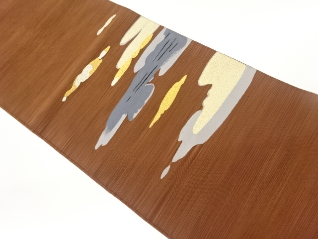 JAPANESE NAGOYA OBI / TSUZURE / WOVEN ABSTRACT CLOUD